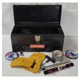 Craftsman Metal Tool Box W/ Some Tools