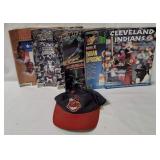 Vtg Cleveland Indians Magazines & Hat