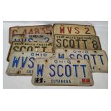 Vintage Ohio License Plates