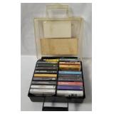 Case W/ Assorted Rock & Pop Cassettes