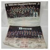 2 Cleveland Barons Posters - One Signed By Team