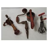 Vtg Hand Drills, Egg Beater & Ricer