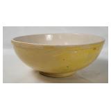 Vtg Ceramic Yellow Mixing Bowl
