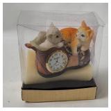 Reflections Cats On Shoe Desk Clock