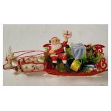 Santa & Reindeer Plastic X-mas Decor