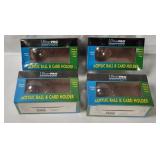 4 Ultra Pro Acrylic Ball & Card Holders