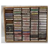 Wood Case Filled W/ Country Music Cassettes