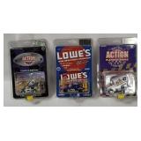 3 Action Sprint & Stock Car Diecasts