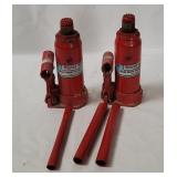 2 Rural King 4-ton Bottle Jacks