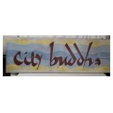 City Buddha Large Canvas Wall Art