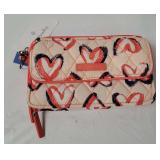 Vera Bradley Pink Hearts Wristlet W/ Tag