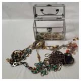 Case W/ Assorted Costume Jewelry