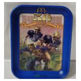 1990 Univ. Of Akron Rubber Bowl Metal Tray