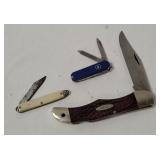 3 Pocket Knives - Case, Victorinox