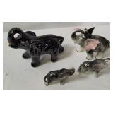 4 Ceramic Elephant Figurines