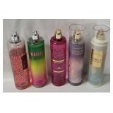 5 Bottles Bath & Body Works Fragrance Mist