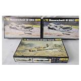 3 Heller Messerschmitt, Bf109E & Bf108B Models