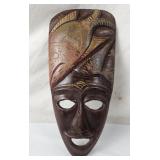 12' Carved Wood Tribal Mask Wall Dï¿½cor