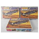 3 Matchbox Messerschmitt Model Kits 1/72