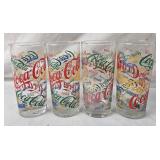 4pc Vintage Coca Cola Drinking Glasses
