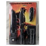 New 4pc Tactical Survival Kit