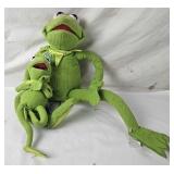 Pair Of Vintage Muppets Kermit The Frog plushes