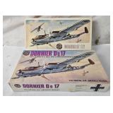 2 Airfix Models - Dornier 17 & Do17 1/72