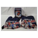 2 Mlb Indians Shirts X L & Larry Doby Figure
