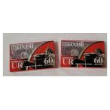 2 Sealed Maxell Ur60 Cassette Tapes