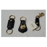 3 Coach Leather Keychains