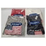 4 New Old Navy U S Flag Shirts Size X L