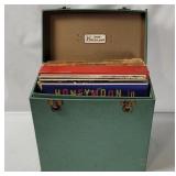 Vtg Platter-pak Case W/ Some Records