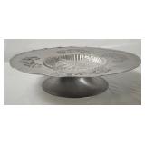Aluminum Lazy Susan W/ Glass Dish