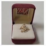 10k Gold B Initial Ring 1.7g Size 8