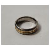 Titanium & 18k Gold Ring Size 11