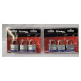 6 New Master Lock Padlocks