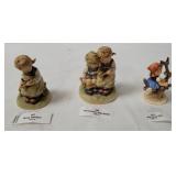 3 Hummel Figurines - Little Sister, Busy Student
