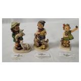 3 Hummel Figurines - Spring Cheer,feeding Time