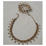 Vtg Costume Jewelry Necklace & Bracelet