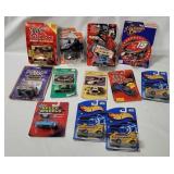 12 Diecast Vehicles - Nascar, Hot Wheels Bus