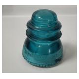 Vtg Hemingray Blue Glass Insulator