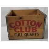 Vtg Cotton Club Wooden Crate Cleveland