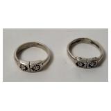 2 Sterling Rings Sizes 6.5 & 8