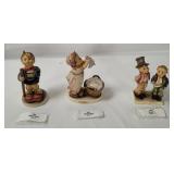 3 Hummel Figurines - Wash Day, Little Hiker, Duet