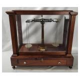 Antique Apothecary Scale In Wood Case