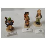 3 Hummel Figurines - Soloist, Wanderer, Apple Boy