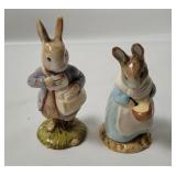 Beatrix Potter Peter & Mrs. Rabbit Figurines
