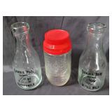 Vtg Milk Bottles & Maxwell House Coffee Jar