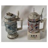 2 Beer Steins - Racing Cars, Olympics