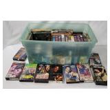 Tote Of Assorted Vhs Tapes - Movies Etc.
